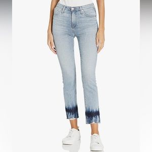 AG Adriano Goldschmied The Isabelle High Rise Crop Ombré Jeans Size 27